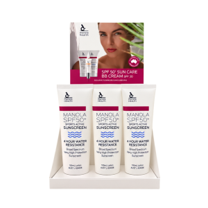 Manola Health Counter Display - Sports Active Sunscreen SPF50+